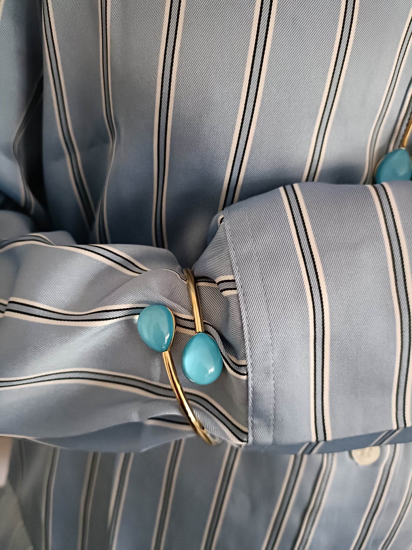 Bracciale - Softcore - Finitura Gold - Pietra Azzurra
