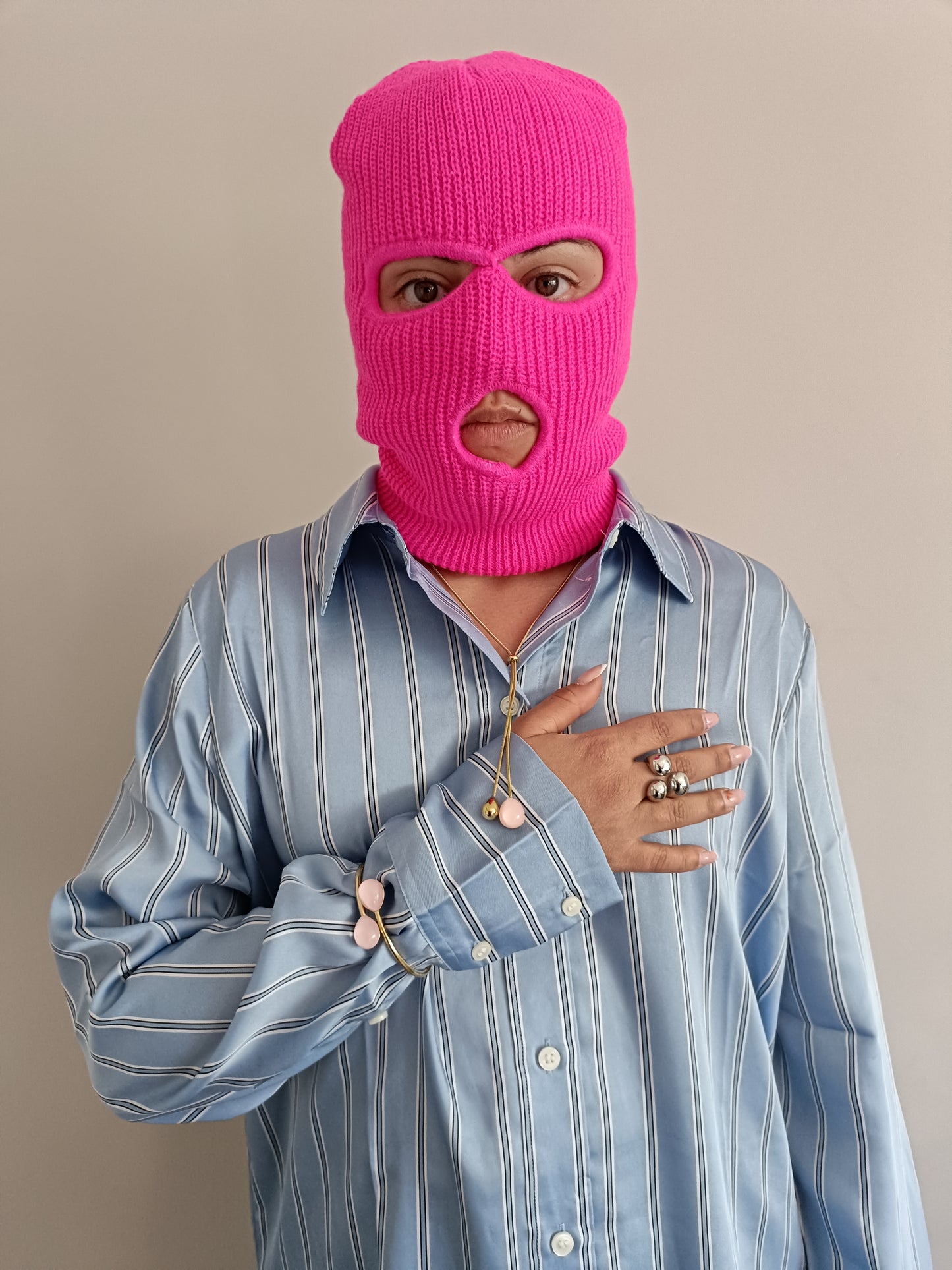 Bracciale -Softcore - Rifinitura Gold - Pietra Rosa