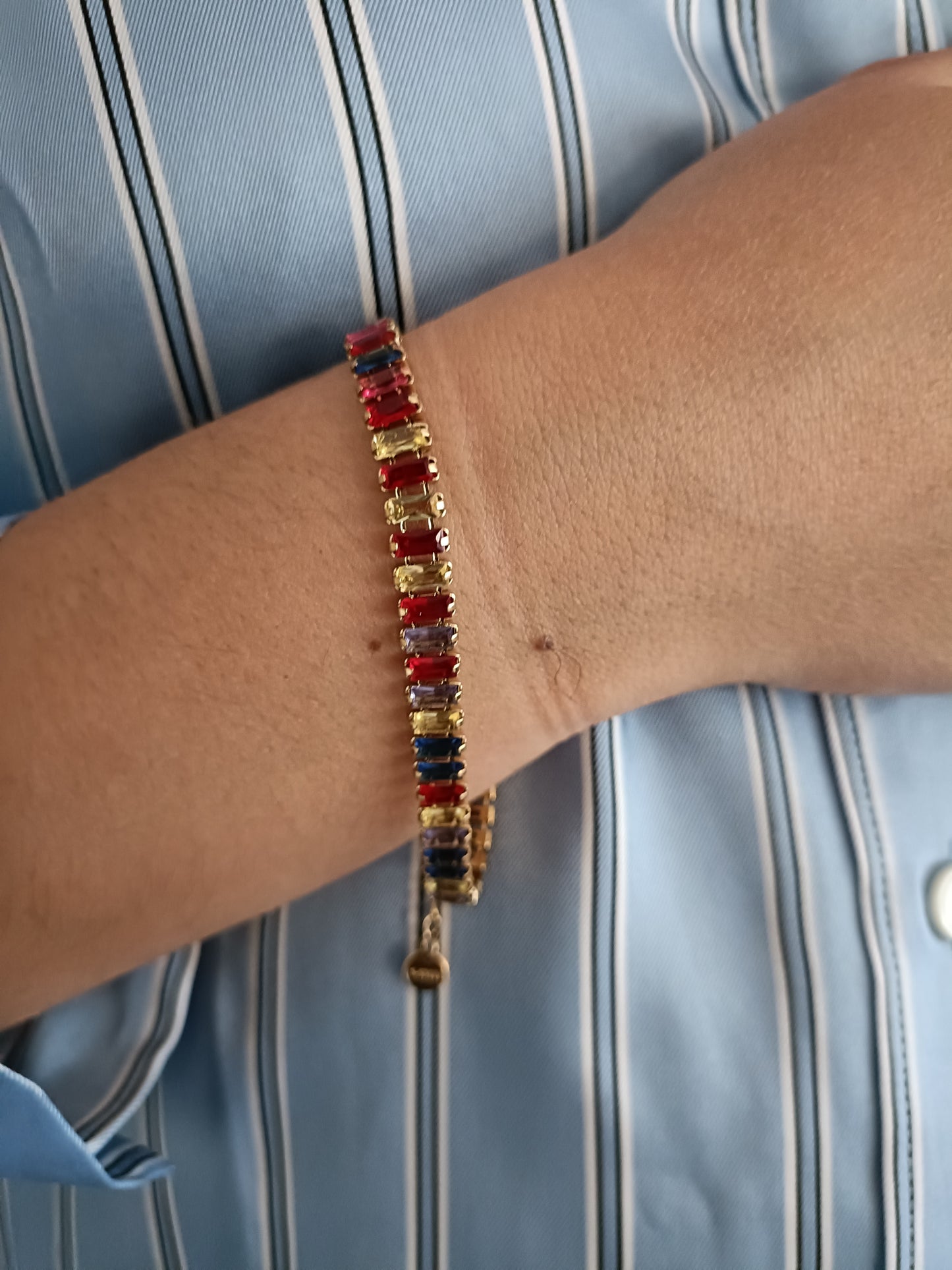 Bracciale - Rainbow Hangover - Finitura Gold e Pietre colorate