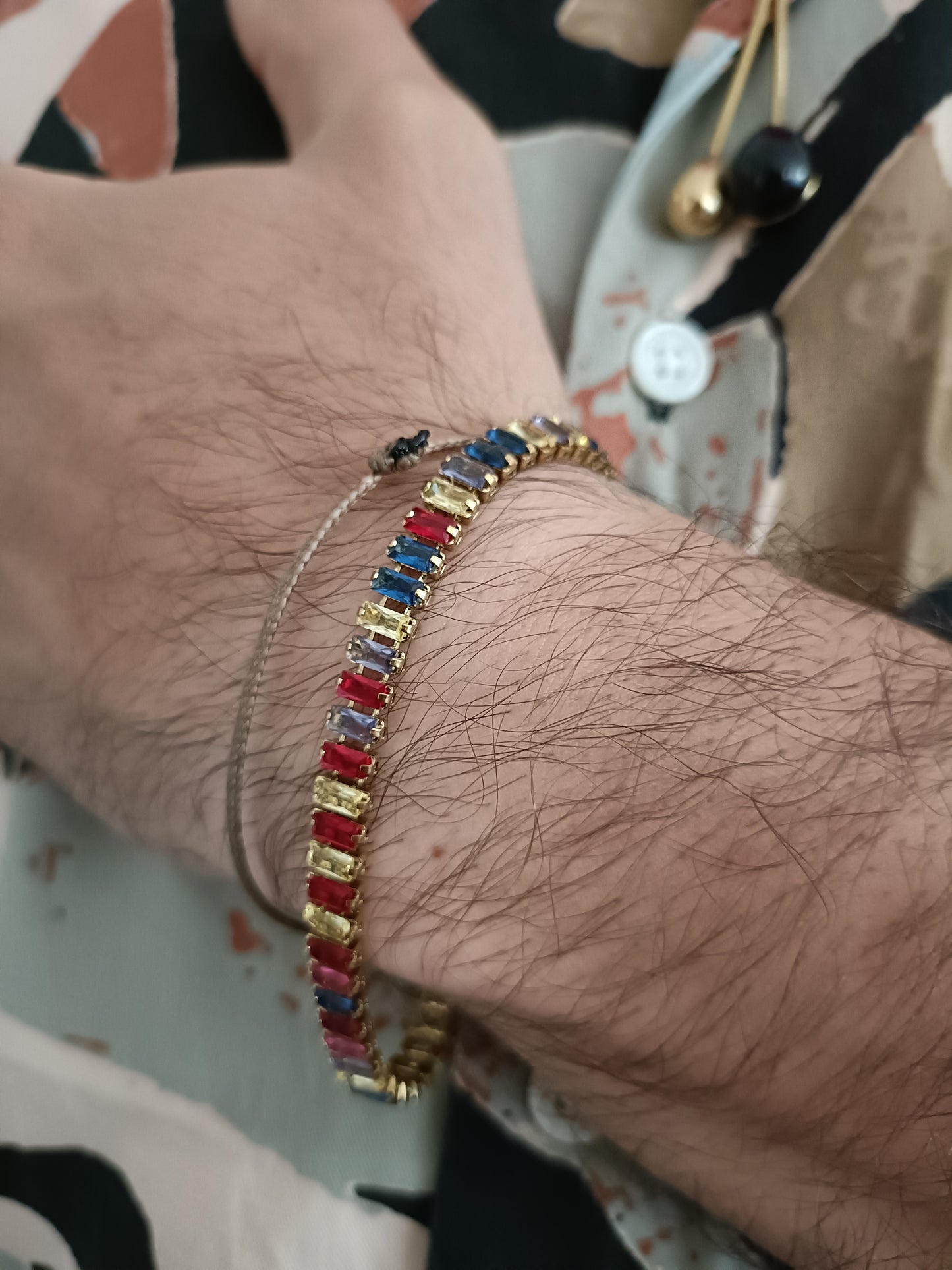 Bracciale - Rainbow Hangover - Finitura Gold e Pietre colorate