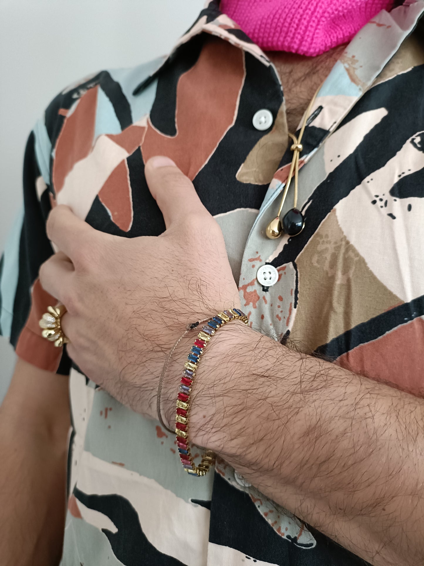 Bracciale - Rainbow Hangover - Finitura Gold e Pietre colorate