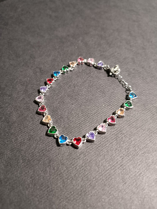 Bracciale -Sweet Damage - Finitura Silver - Pietre Colorate