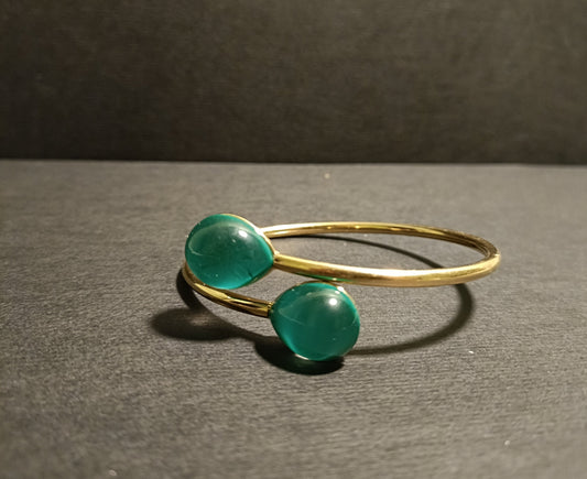Bracciale -Softcore - Finitura Gold - Pietra Verde