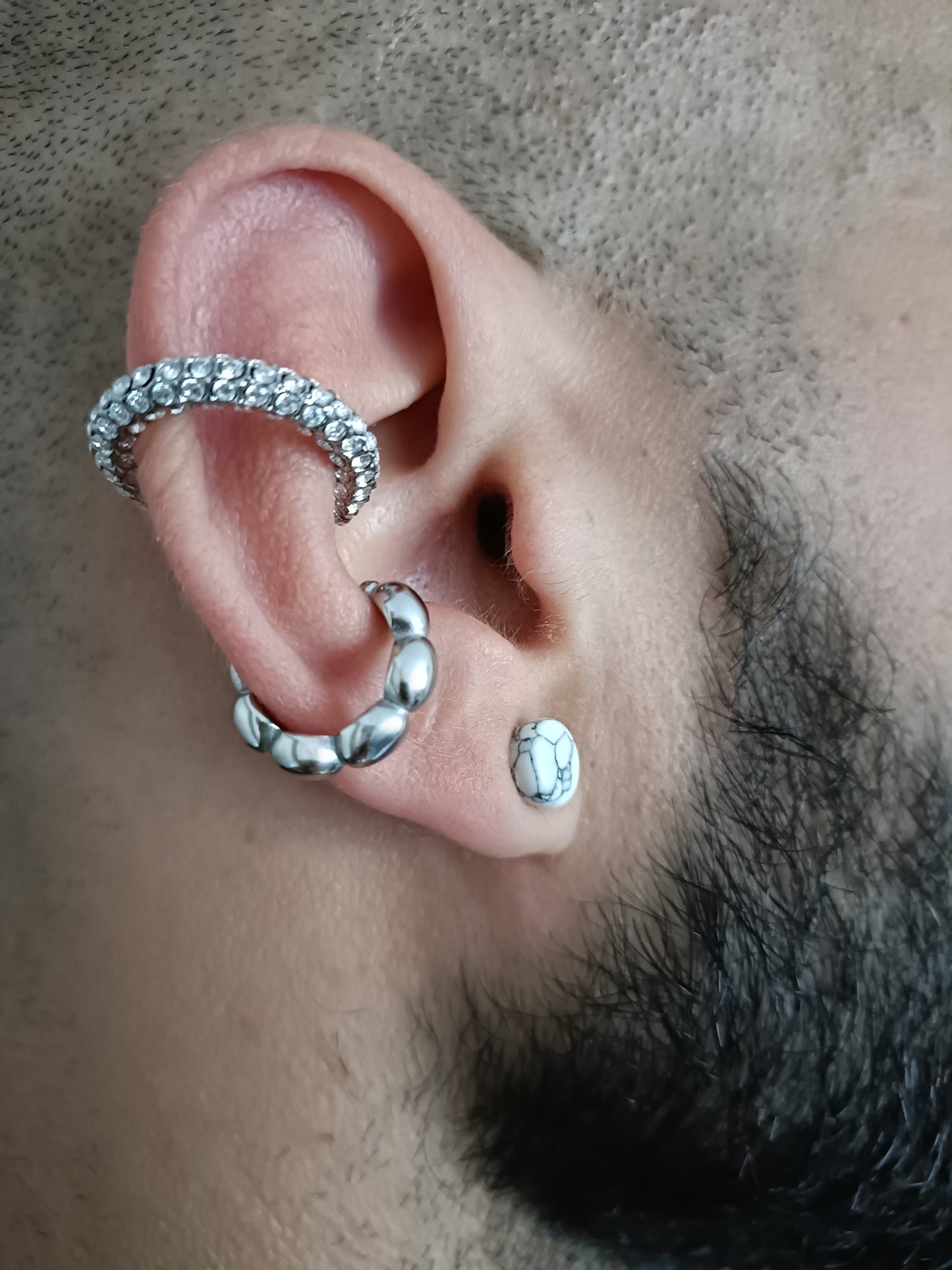 Orecchino Cuff - Corny - Finitura Silver
