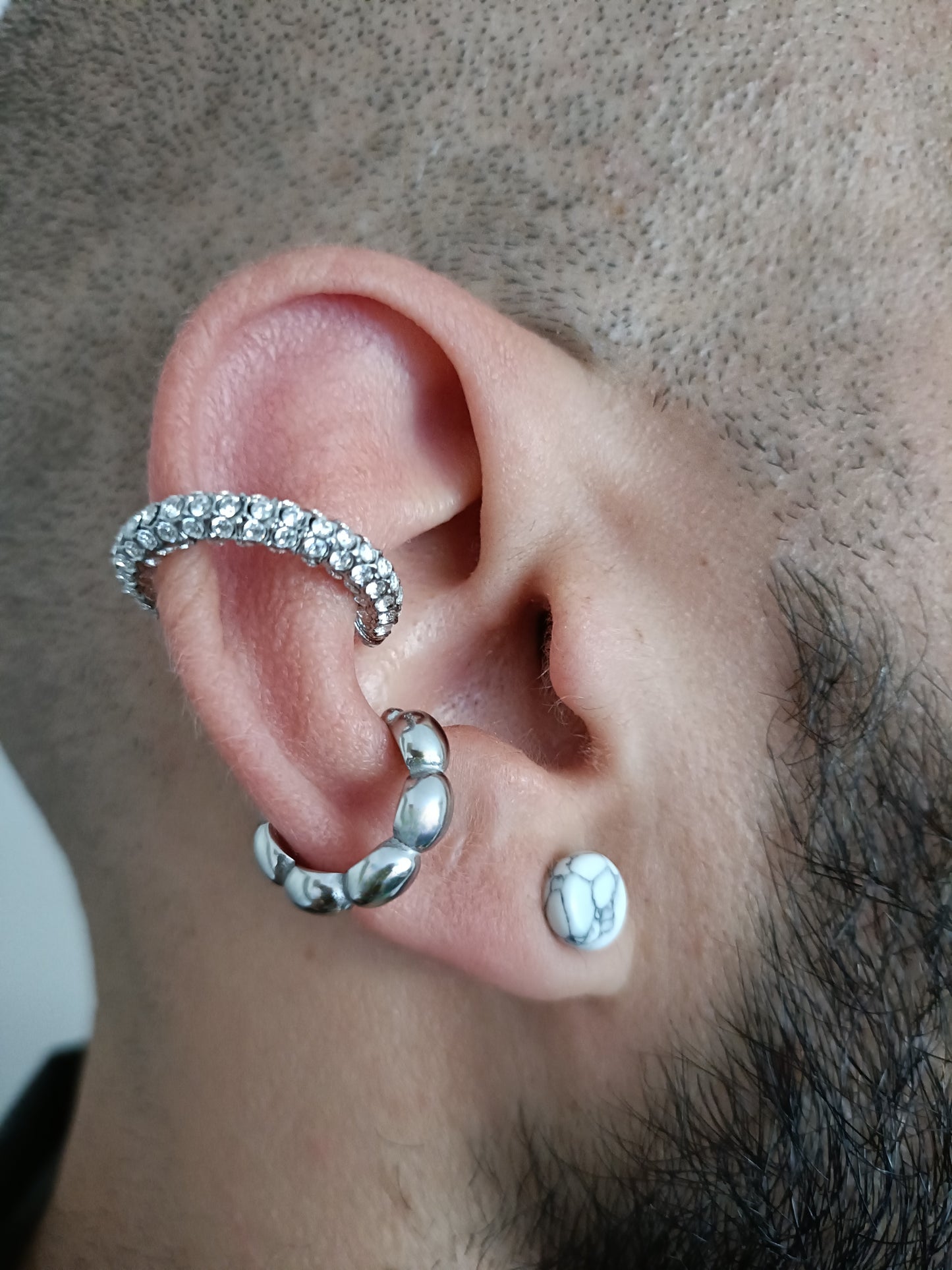 Orecchino Cuff - Corny - Finitura Silver