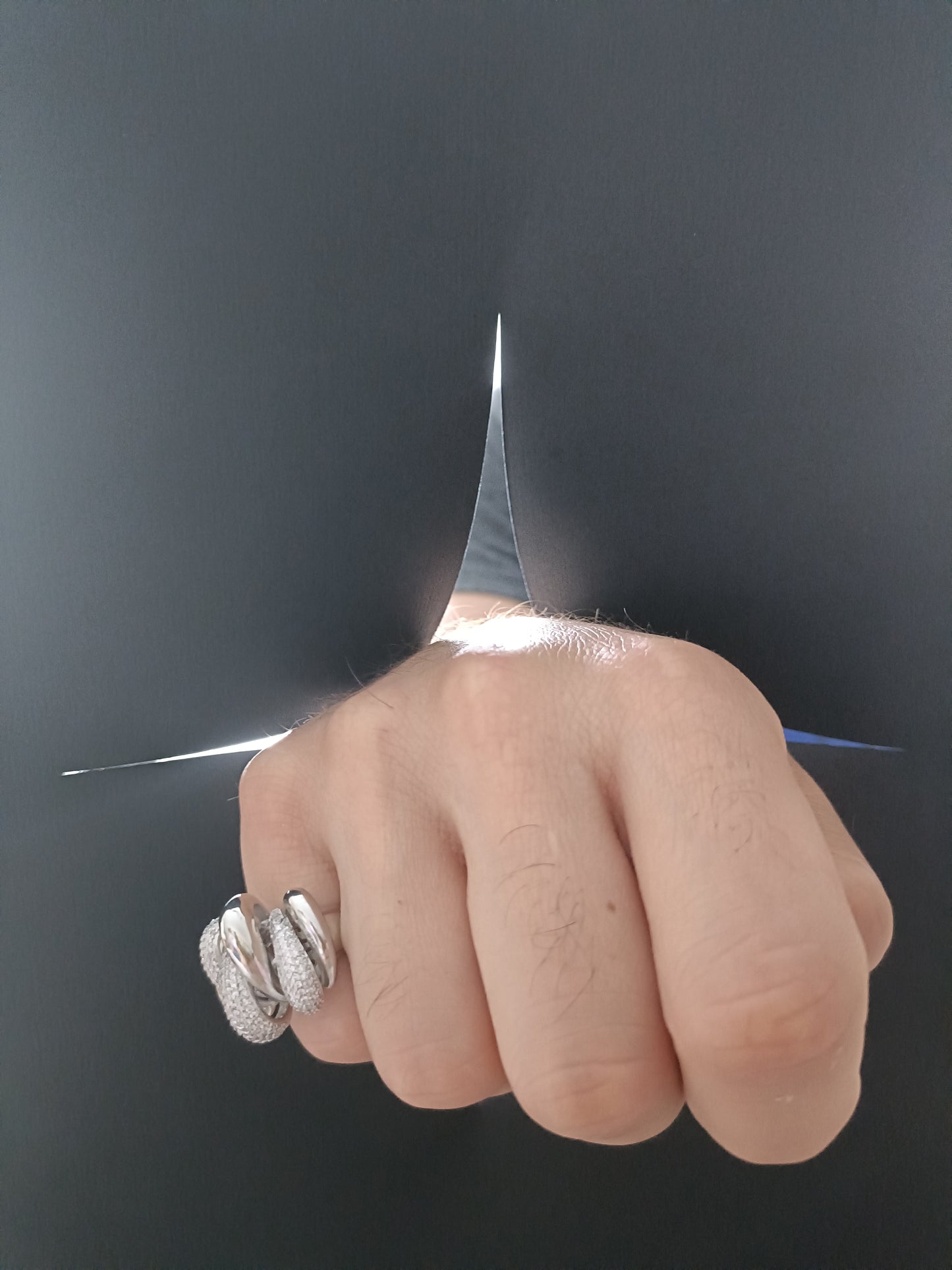 Anello - Claw Chic - Finitura Silver - Pavè Pietre luminose
