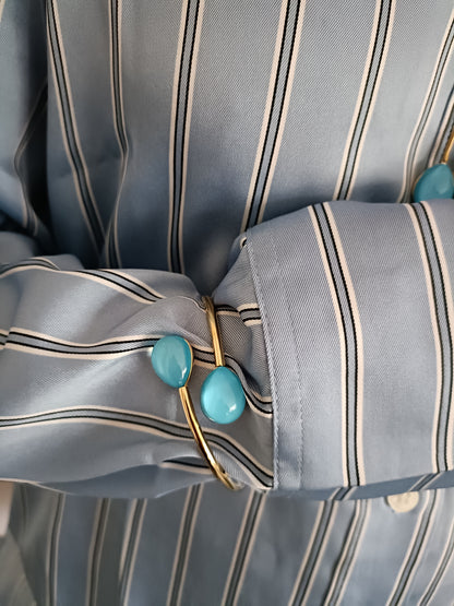 Bracciale - Softcore - Finitura Gold - Pietra Azzurra