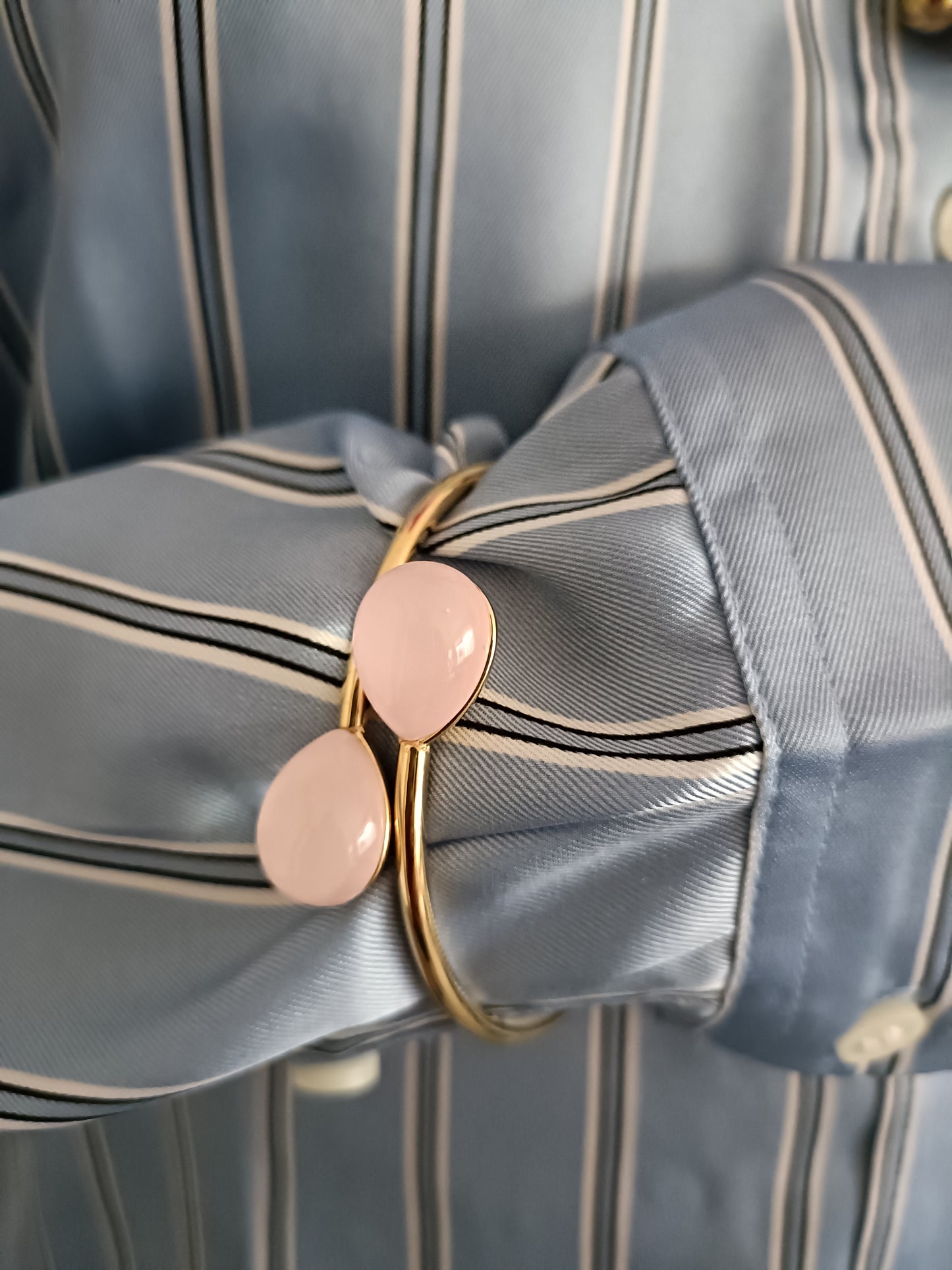 Bracciale -Softcore - Rifinitura Gold - Pietra Rosa