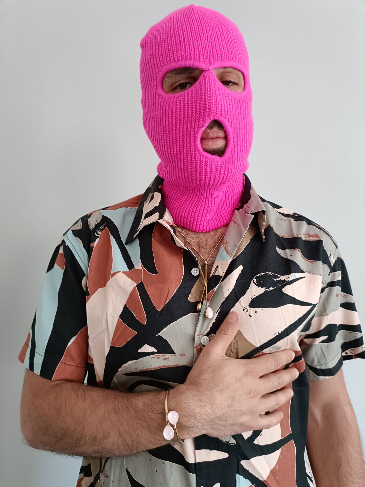 Bracciale -Softcore - Rifinitura Gold - Pietra Rosa