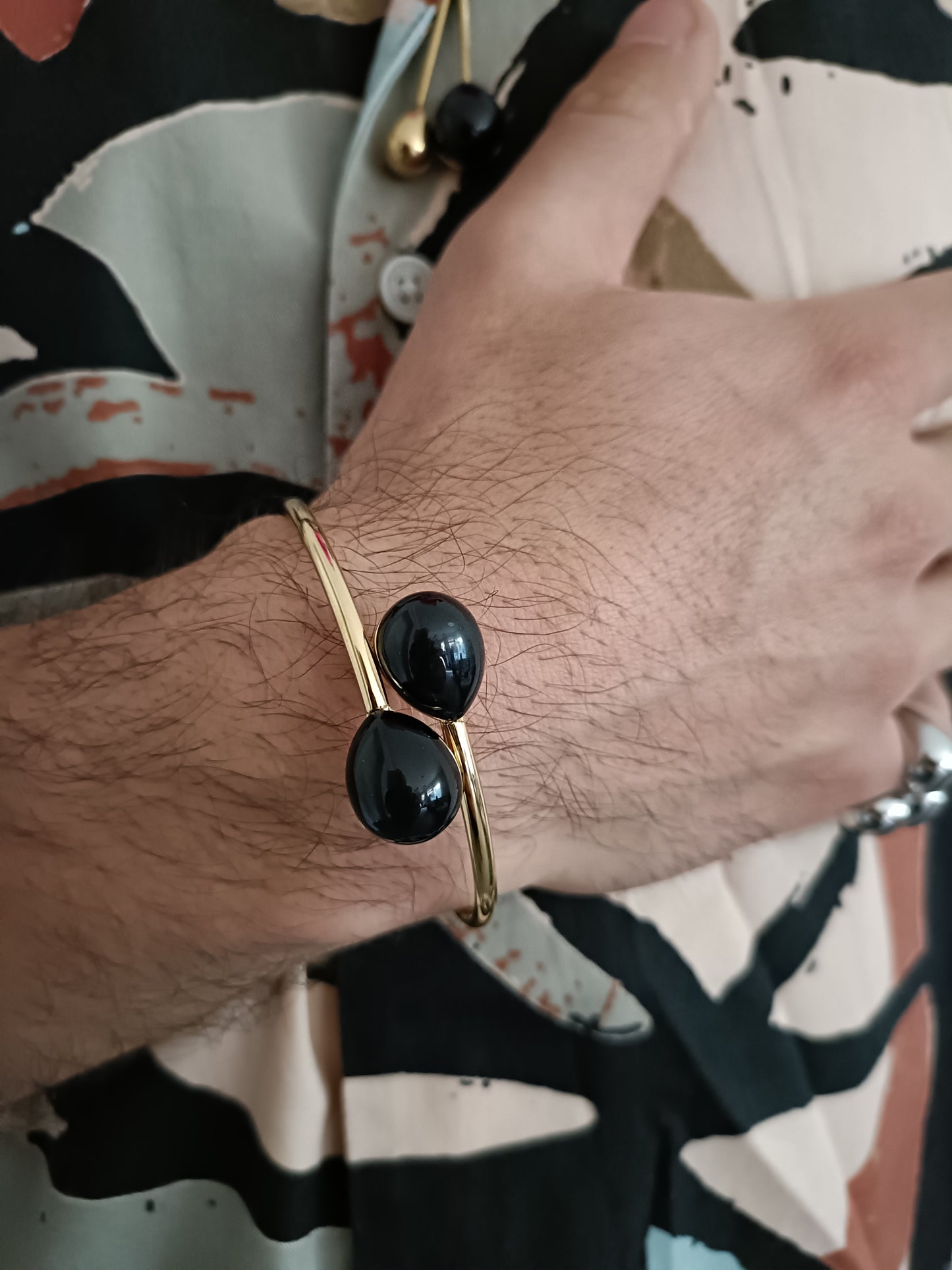 Bracciale - Softcore - Finitura Gold - Pietra Nera