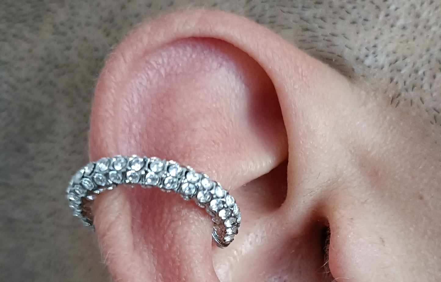 Orecchino Cuff - Ice Me Baby - Finitura Silver - Pavè Pietre luminose