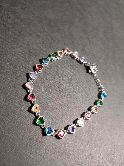 Bracciale -Sweet Damage - Finitura Silver - Pietre Colorate