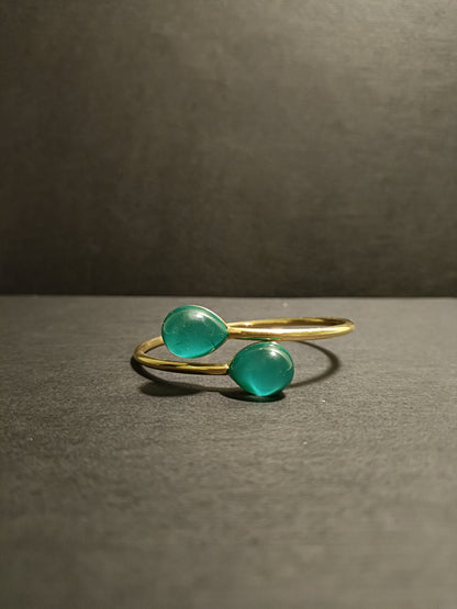 Bracciale -Softcore - Finitura Gold - Pietra Verde