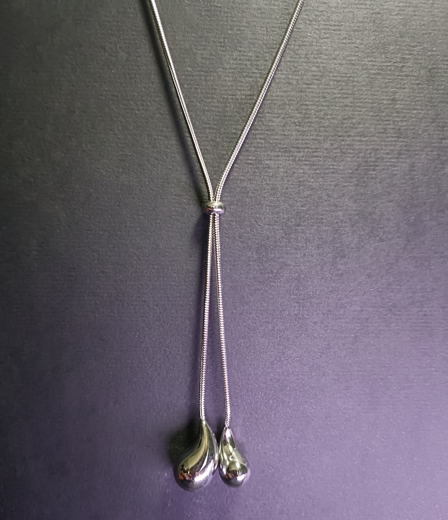 Collana - Silver Drop - Finitura Silver Regolabile