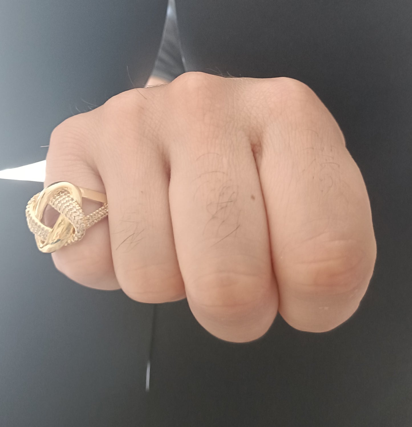 Anello - Knot My Type - Finitura Gold - Pavé di Pietre luminose