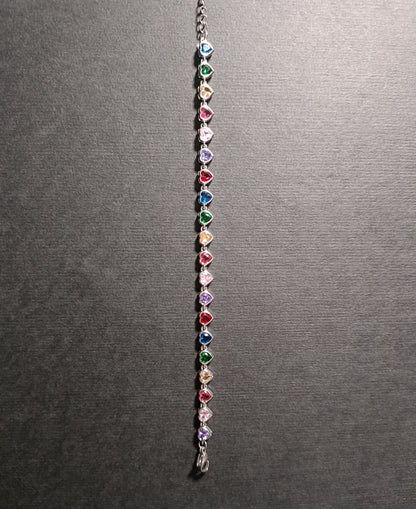 Bracciale -Sweet Damage - Finitura Silver - Pietre Colorate