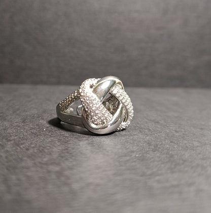 Anello - Knot My Type - Finitura Silver - Pavé di Pietre luminose